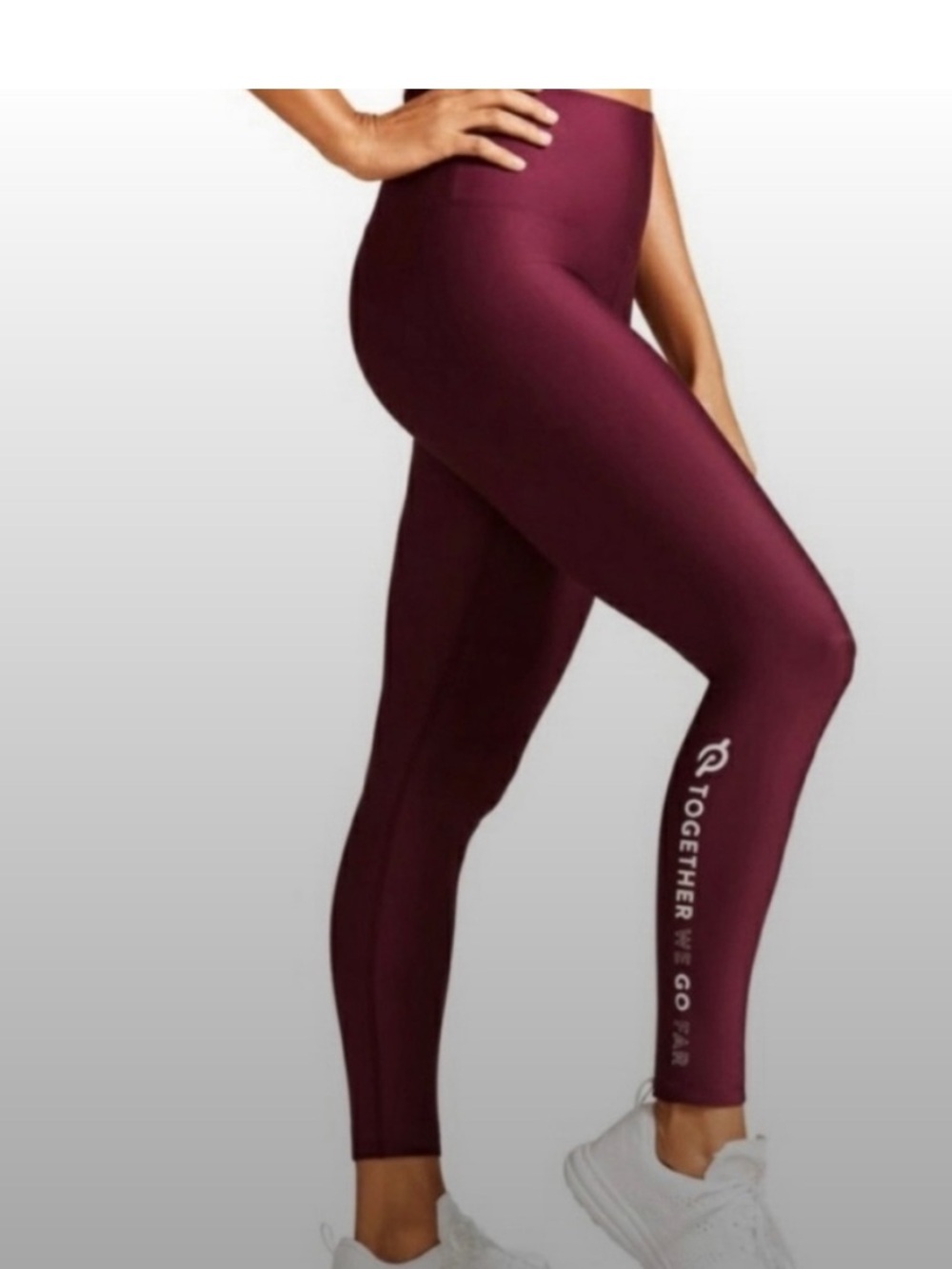 Peloton - "Together we go far" flex leggings. Size Small. Maroon. NWOT.
